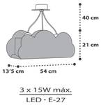 Kinder Deckenleuchte CLOUD Grau - Weiß