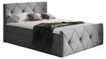 Boxspringbett Crystal Lux Grau - Breite: 187 cm