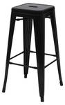 Tabouret de bar A73 métal (lot de 4) Noir