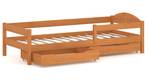 Einzelbett Massivholz 200x90 Teak Teak Dekor - 97 x 207 cm