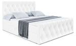 Boxspringbett - AMAY Hochglanz Weiß - Breite: 140 cm - H3