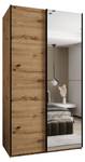 Armoire Lux 3 Noir - Imitation chêne - Largeur : 130 cm