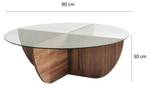 Table basse AYSUN Marron - Bois manufacturé - 90 x 30 x 90 cm