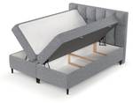 Premium Boxspringbett Ombre Grau - Breite: 180 cm