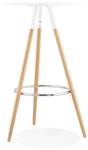 Table Bar BARY Blanc - Bois massif - 65 x 101 x 60 cm