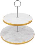 Etagere Marble Grau - Naturfaser - 2 x 25 x 25 cm