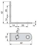 Montagewinkel für Möbel 4021505 50er-Set Silber - Kunststoff - 16 x 2 x 12 cm