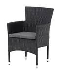 Chaise de jardin Malina lot de 2 Noir