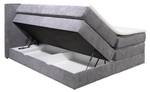 Lit boxspring IVOLOS Gris - Textile - 176 x 120 x 210 cm