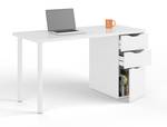 Schreibtisch Filadelfia Weiß - Holzwerkstoff - 60 x 74 x 138 cm