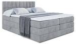 Boxspringbett MIAMI KING Hellgrau - Breite: 160 cm