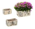 L盲nglicher Blumentopf 3er Birke Set im