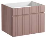 Waschbeckenunterschrank SATARA Pink - Holzwerkstoff - 46 x 46 x 60 cm