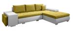 Ecksofa ARZO MINI Weiß - Gelb - Breite: 290 cm