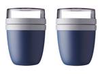 Lunchpots Ellipse 2er Set Blau