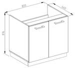 Küchenunterschrank  R-Line 45525 Anthrazit - Sonoma Eiche Trüffel Dekor - 80 x 82 x 46 cm