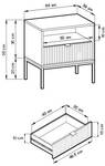 Nachttisch AVON NS54 1D Hochglanz Grün - Grün