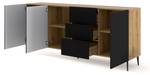 Sideboard RAVENNA B SB200 3D3D Beige - Schwarz