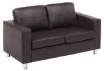 Sofa ACKLEY Braun - Kunstleder - 75 x 77 x 140 cm