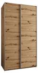 Armoire Lux 1 Imitation chêne - Argenté - Largeur : 140 cm