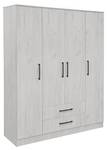 Kleiderschrank Iva L Grau - Holzwerkstoff - 123 x 200 x 53 cm