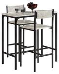 Table + 2 x Tabourets de Bar OGT03-HG Gris