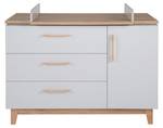 Set de chambre bébé Caro II 3 pcs Gris - Bois manufacturé