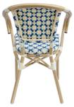 Terrassenstuhl Madeleine Blau - Rattan - 57 x 82 x 60 cm