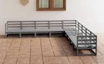 Gartenmöbel-Set (9-teilig) 3009841-1 Grau - Massivholz - Holzart/Dekor - 70 x 67 x 70 cm