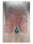 Acrylbild handgemalt Vogel des Frühlings Pink - Massivholz - Textil - 80 x 120 x 4 cm