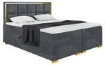 Boxspringbett Dani Gold Dunkelgrau - 140 x 214 cm - H3