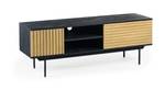 TV-Schrank Piano Schwarz - Braun