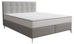 Boxspringbett INAO Grau - Textil - 165 x 105 x 207 cm