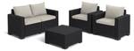 Loungeset California (4-teilig) Grau - Kunststoff - 141 x 72 x 68 cm