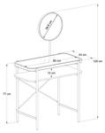 Schminktisch Hjelmeland Schwarz - Holzwerkstoff - Glas - Metall - 80 x 129 x 44 cm