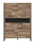 Wohnwand Hudson 10 (3-teilig) mit LED Braun - Holzwerkstoff - 288 x 184 x 42 cm