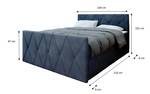 Boxspringbett LUX 140 CRISTI CL79 Blau