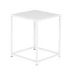 Table d'angle Staal Verre blanc - Blanc - 38 x 46 x 37 cm
