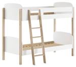 Lits superposés KIDDY BB005 Blanc - Bois manufacturé - Bois massif - 126 x 175 x 215 cm