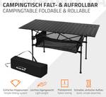 Campingtisch aus Aluminium Schwarz