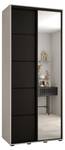 ARMOIRE À PORTES COULISSANTES DAVOS 5 Noir - Blanc - Largeur : 120 cm