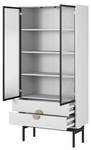 Vitrine STOON Blanc - Bois manufacturé - 86 x 179 x 41 cm