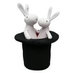 Kuscheltier einem Hut aus Kaninchen