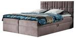 Boxspringbett TREZO 3 Hellbraun - Breite: 126 cm