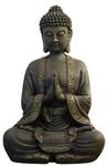 Große Statue Buddha Meditation Braun - Kunststoff - 18 x 40 x 25 cm
