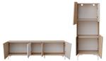 Wohnzimmer Set VISTE 2-teilig Beige - Weiß - Holzwerkstoff - 230 x 122 x 40 cm