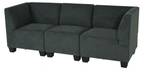 Modular 3-Sitzer Sofa Couch Lyo Anthrazit