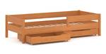 Einzelbett Massivholz&MDF 180x80 Teak Teak Dekor - 87 x 187 cm