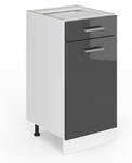 Meuble cuisine R-Line 29233 Anthracite brillant - Blanc