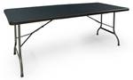 Klappbarer rechteckiger Tisch Schwarz - Holzwerkstoff - 75 x 137 x 180 cm